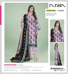 Nisha By Nishaat Lawn | Unstitched Collection 3 Pieces Casual Wear| Summer 24