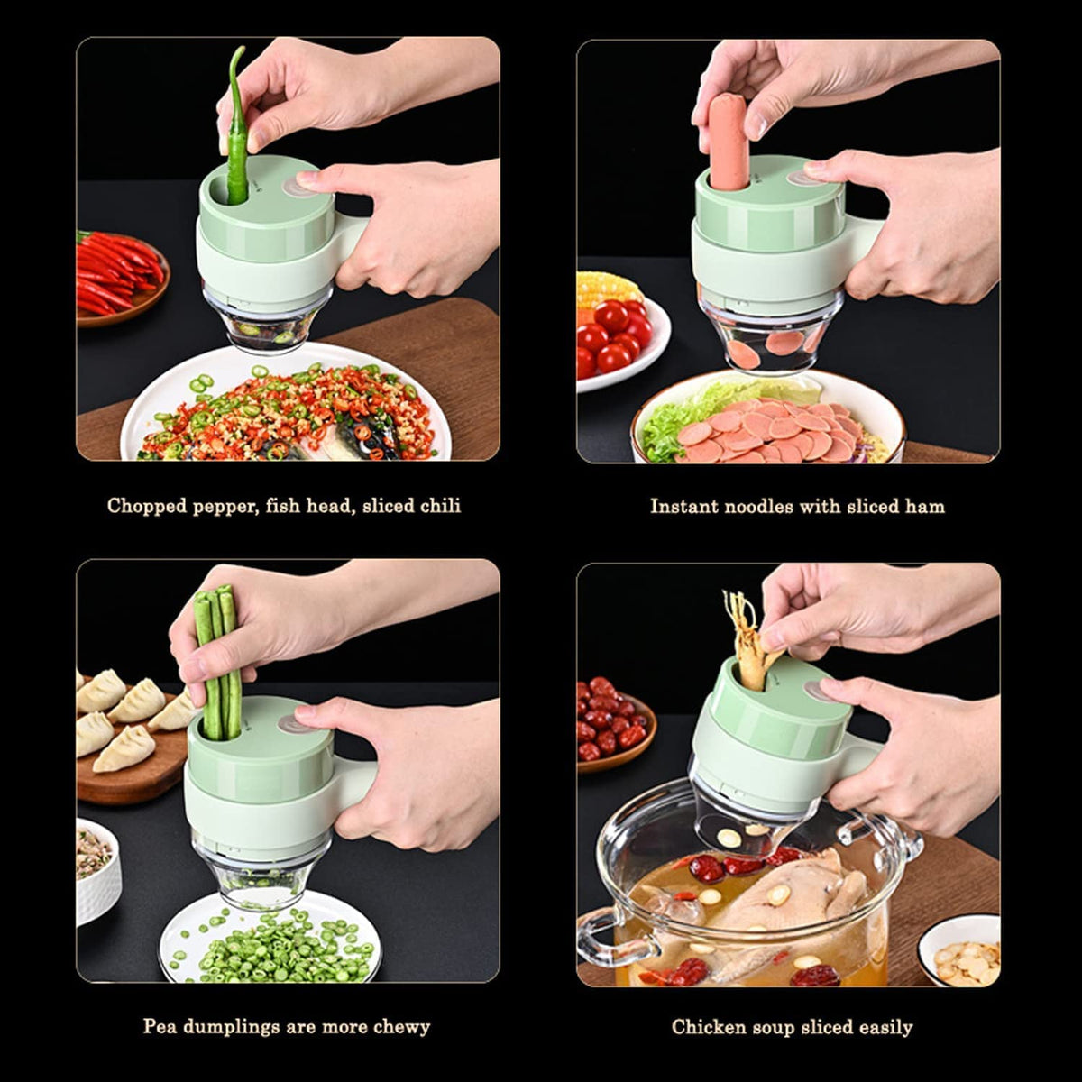 5 in 1 Handheld Hammer Electric Vegetable Cutter