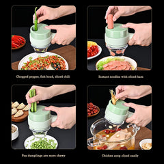 5 in 1 Handheld Hammer Electric Vegetable Cutter