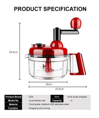 Manual Hand Multifunction Speedy Vegetable Quick chopper
