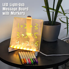LED Light-Up Writing Board with Markers