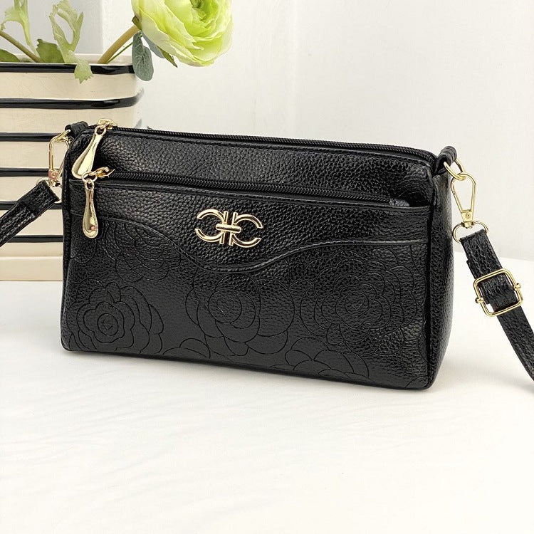 Qianzi Fox Guangzhou Pu Women's Satchel Women's Small Bag Mother's Bag Single Shoulder Large Capacity Red Prellis Bag Fashionable Ins