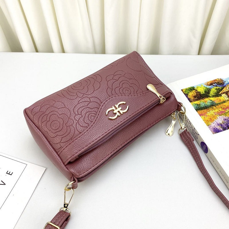 Qianzi Fox Guangzhou Pu Women's Satchel Women's Small Bag Mother's Bag Single Shoulder Large Capacity Red Prellis Bag Fashionable Ins